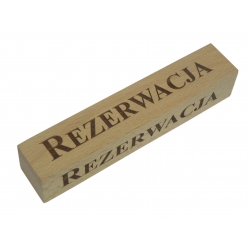 Tabliczka drewniana rezerwacja